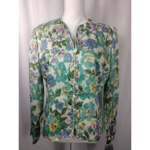 Adrianna Papell 100% silk multi color flower print